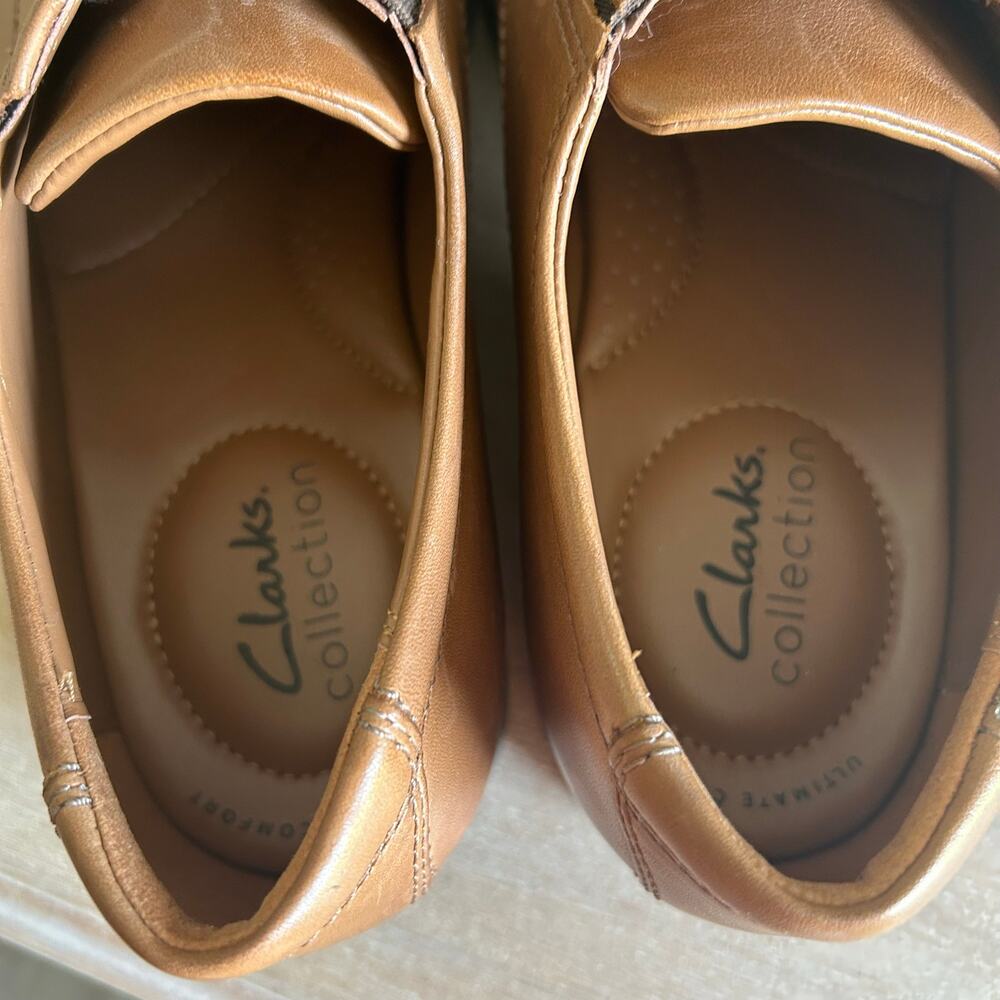 Clark’s men’s Timeless Oxford style brown leather shoe size 9 - Picture 7 of 11